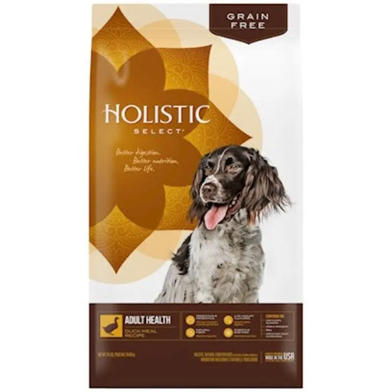 Holistic Select Natural Grain Free Dry Dog Food Duck Meal 24lb