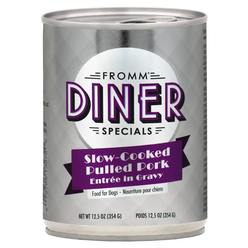Fromm Diner Specials Slow-Cooked Pulled Pork Entre in Gravy Food for Dogs 12.5 oz