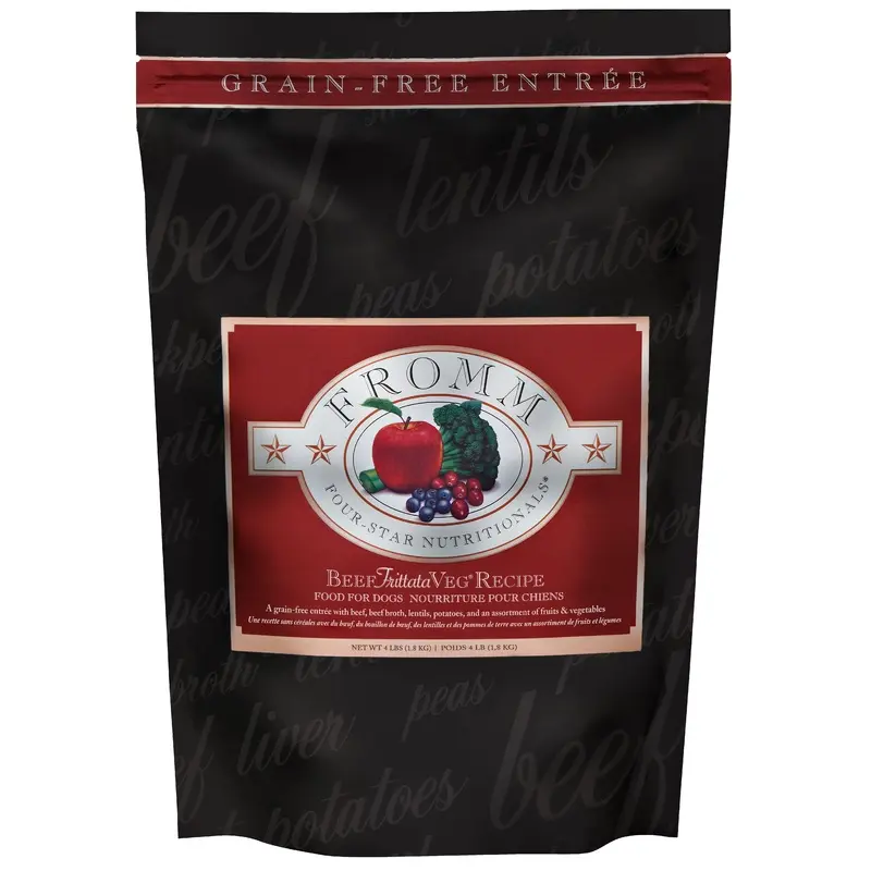 Fromm Four-Star Nutritionals  Beef Frittata Veg Recipe Food for Dogs 4 lb