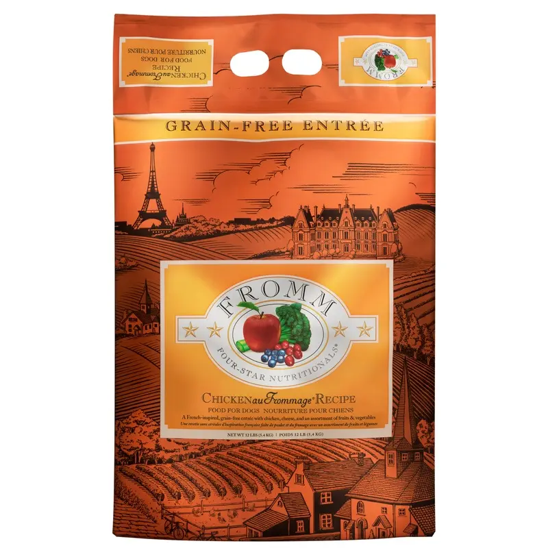 Fromm Four-Star Nutritionals Chicken au Frommage Recipe Food for Dogs 12 lb