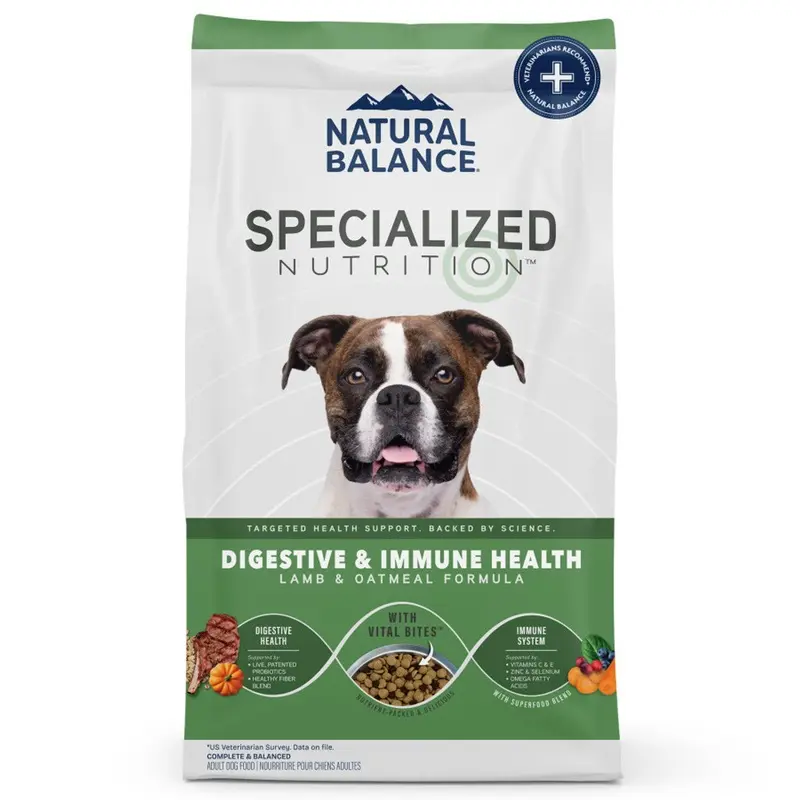 Natural Balance Digestive & Immune Health Lamb & Oatmeal Dry Dog Food 3.5lb