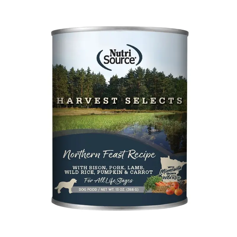 NutriSource Harvest Selects Northern Feast Wet Dog Food 13oz