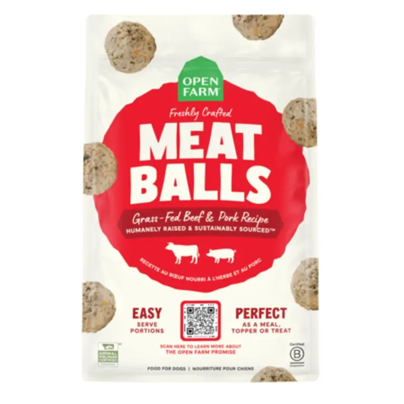 Open Farm Dog Frozen Meatballs Beef & Pork 36 oz