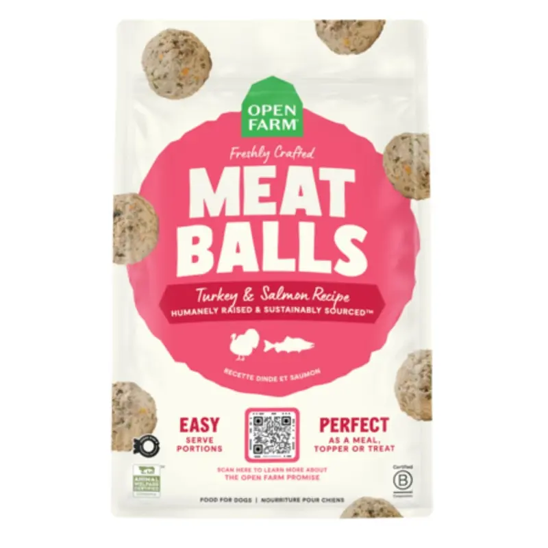 Open Farm Dog Frozen Meatballs Turkey & Salmon 36 oz