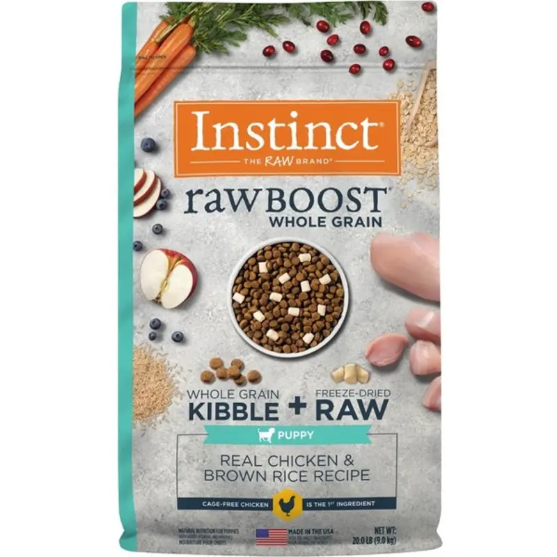 Instinct Raw Boost Puppy Chicken & Brown Rice Dry Dog Food, 20lb bag