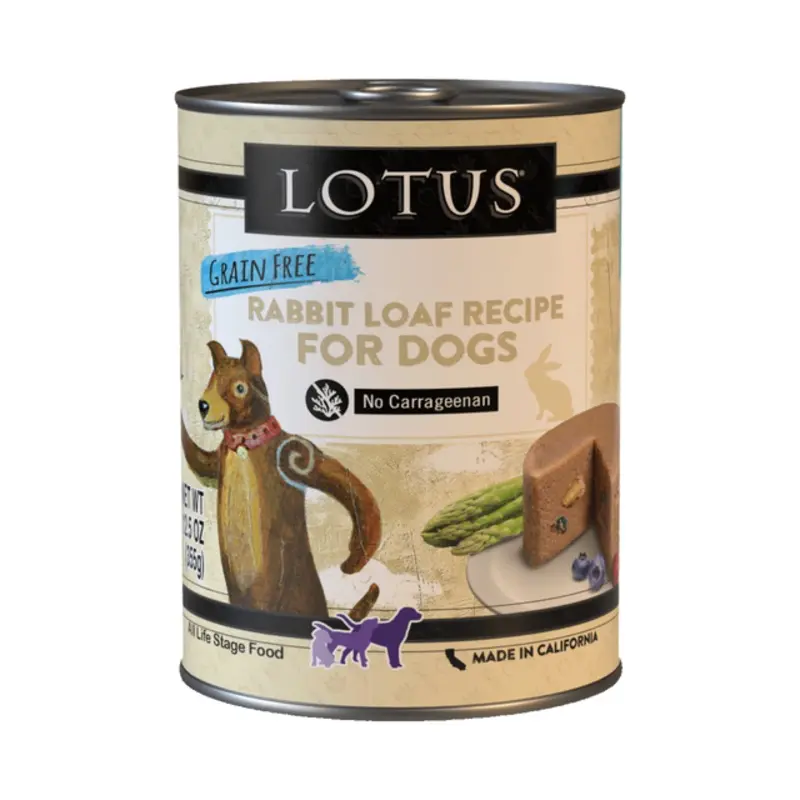 Lotus Loaf Rabbit Recipe Wet Dog Food 12.5oz