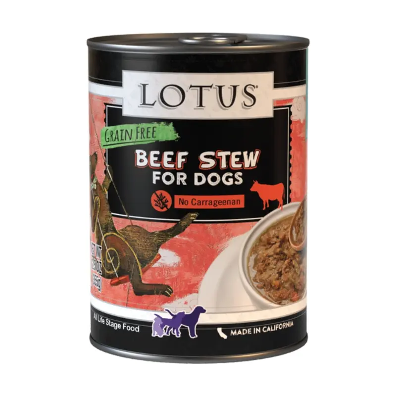 Lotus Stew Beef Recipe Wet Dog Food 12.5oz