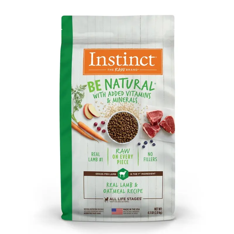 Natures Variety Instinct Be Natural Lamb Oatmeal 4.5Lb