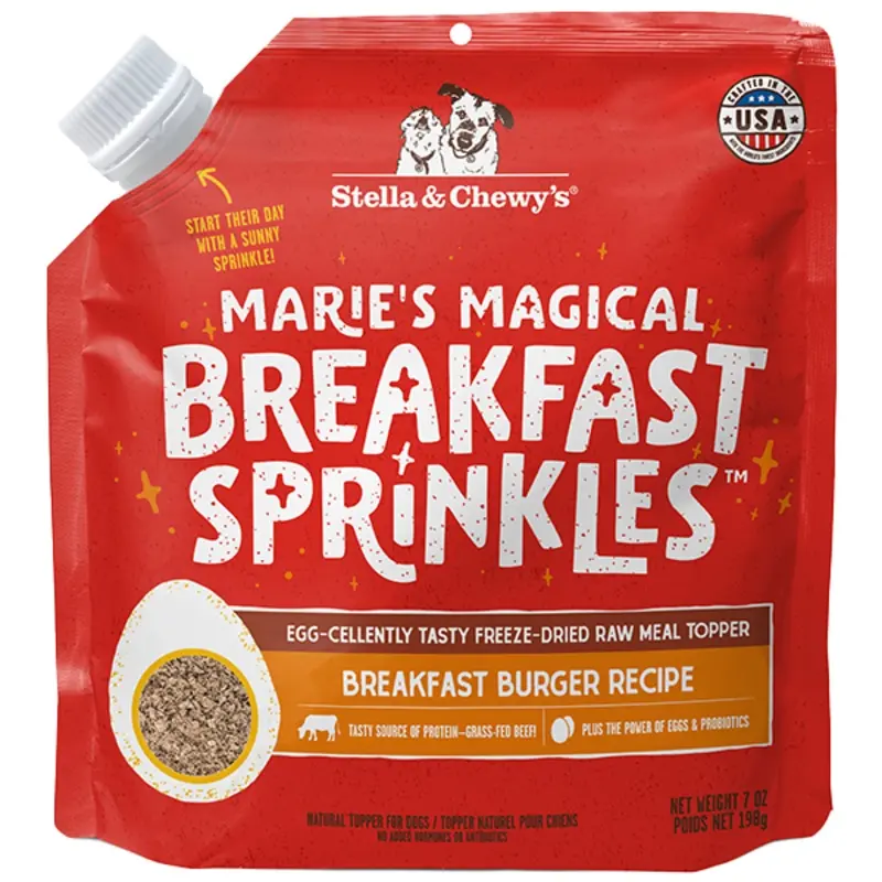 Stella&Chewys Dog Freeze Dried Dog Food  Breakfast Sprinkles Breakfast Burger 7oz