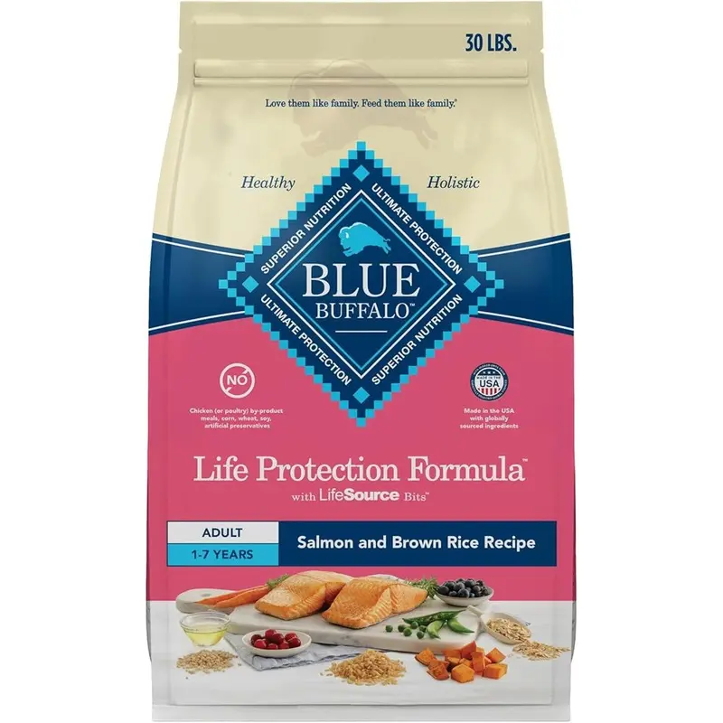 Blue Buffalo Life Protection Formula Salmon & Brown Rice Dry Dog Food 30lbs
