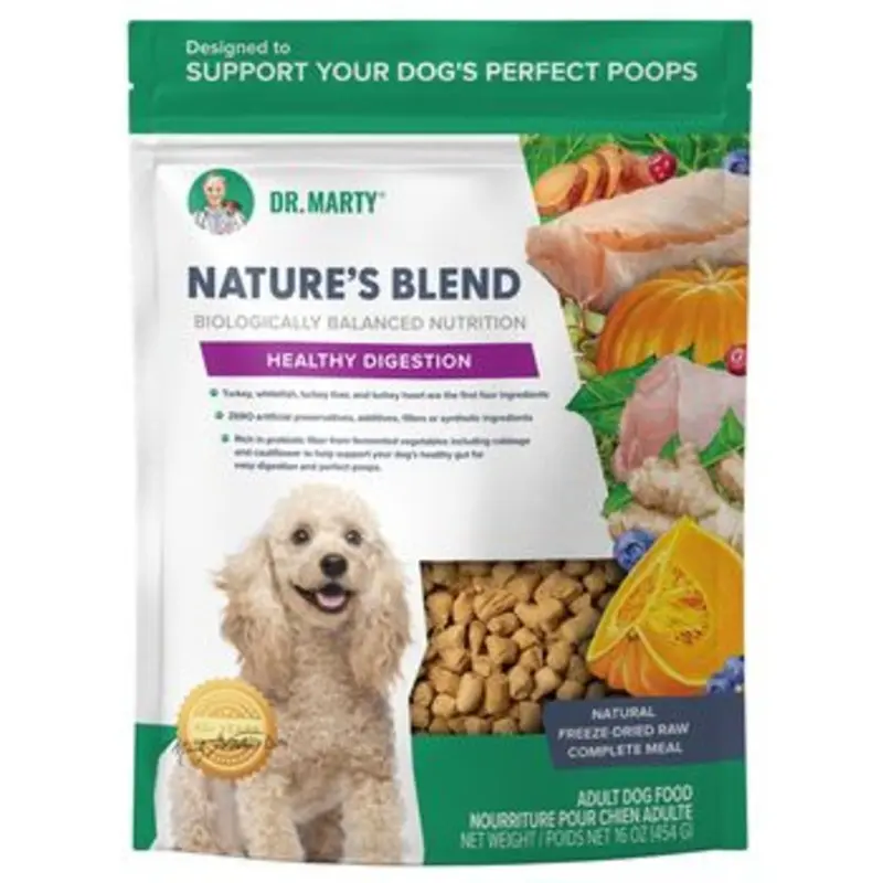 Dr. Marty Nature's Blend Healthy Digestion Freeze Dried Dog Food 16oz