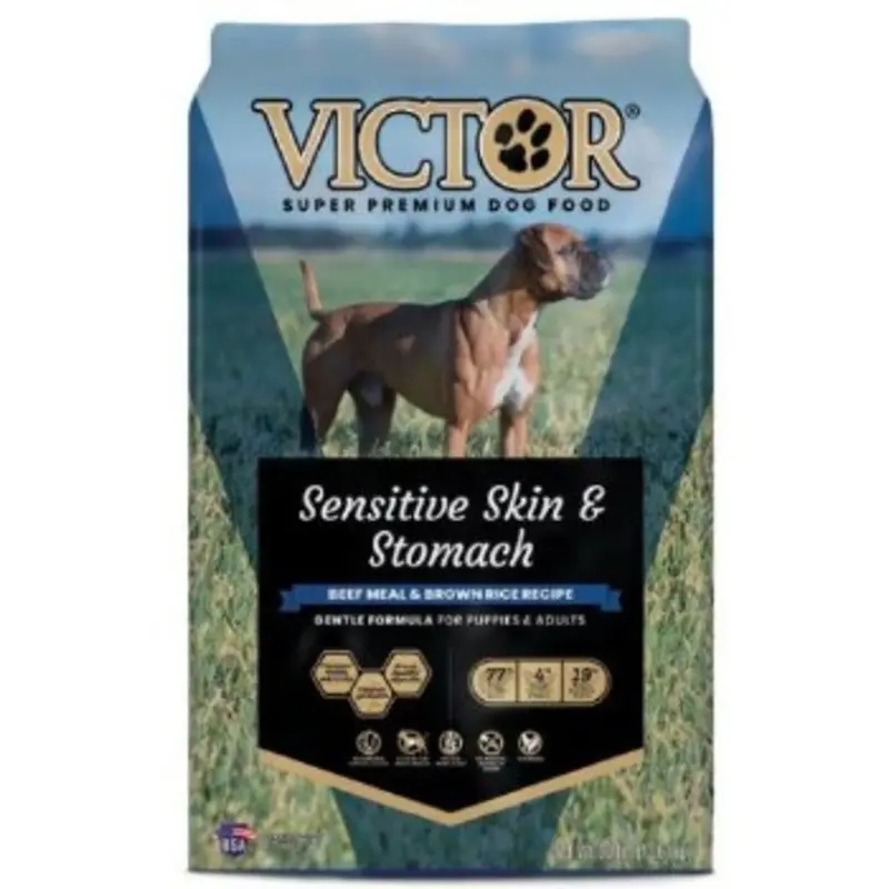 Victor Dog Food Sensitive Skin & Stomach Beef & Brown Rice 30lb
