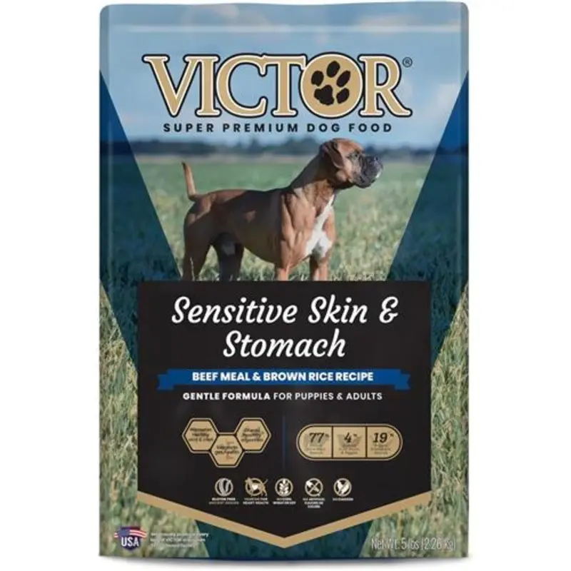 Victor Dog Food Sensitive Skin & Stomach Beef & Brown Rice 5lb