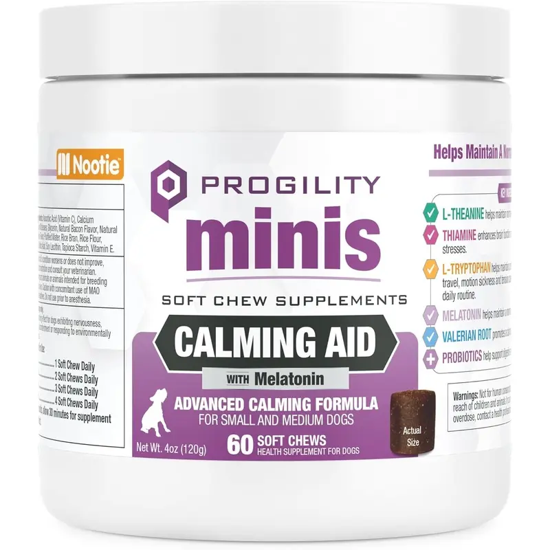 Nootie Progility Mini Calming Aid Chews for Dogs 60ct