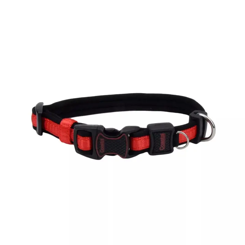 Coastal Inspire 1in Wide 18-26in Dog Collar Red
