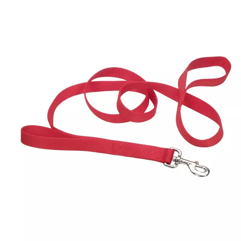 Coastal Loops 2 6ft Long 1in Double Handle Dog Leash Red