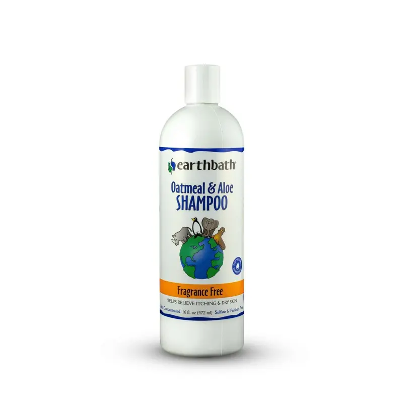Earthbath Fragrance Free Oatmeal & Aloe Shampoo for Cat & Dog 16 Oz