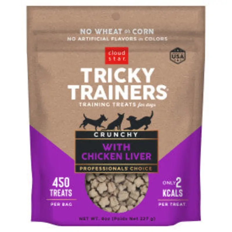 Cloud Star Tricky Trainers Crunchy Dog Treats, Liver, 8 oz. Pouch