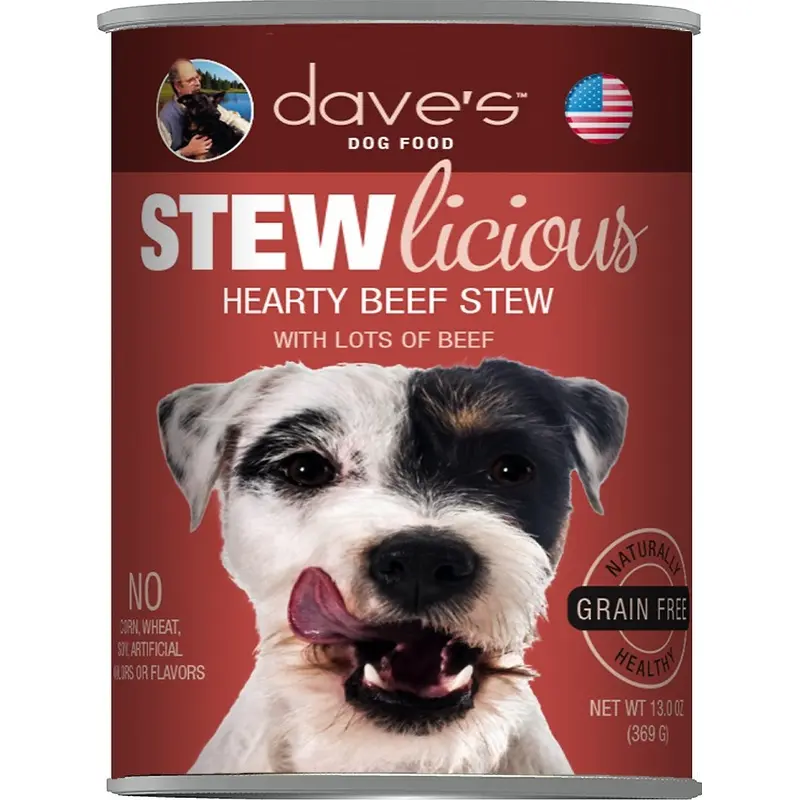 Daves Grain Free Stewlicious Meaty Beef Stew Dog food 13.2 oz