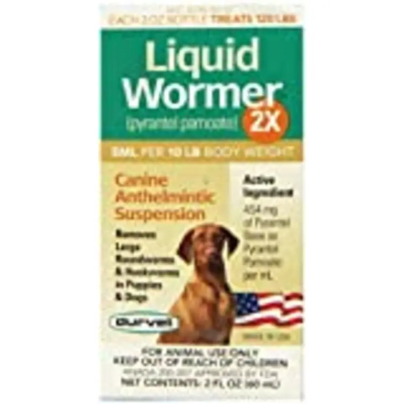 Durvet Liquid Wormer 2x for Puppies and Adult Dogs 2 oz.