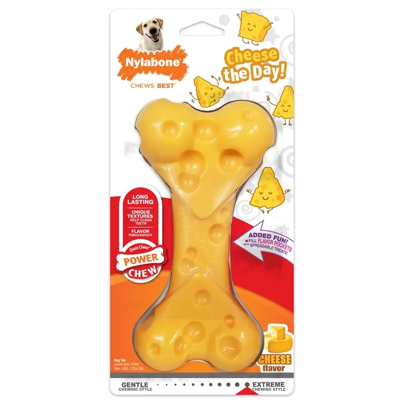 Nylabone Power Chew Cheese Dog Toy Cheese X-Large/Souper