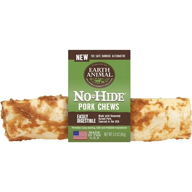 Earth Animal 11 in.  No Hide Pork Chews Dog Treats Counter Refill