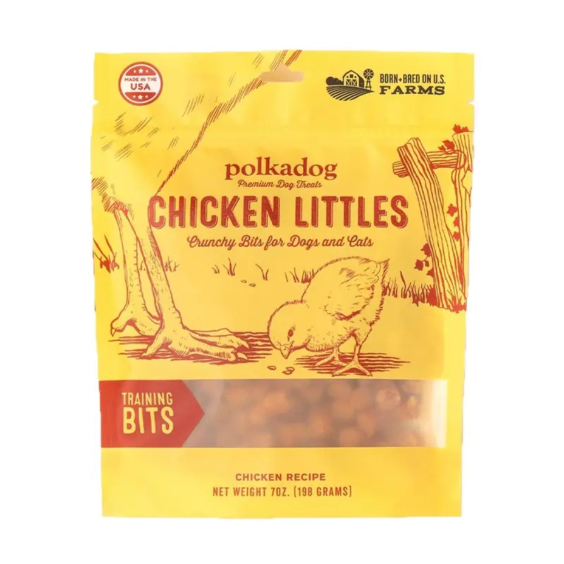 Polkadog Chicken Littles Training Bits Crunchy Dog & Cat Treats, Chicken Recipe, 7oz