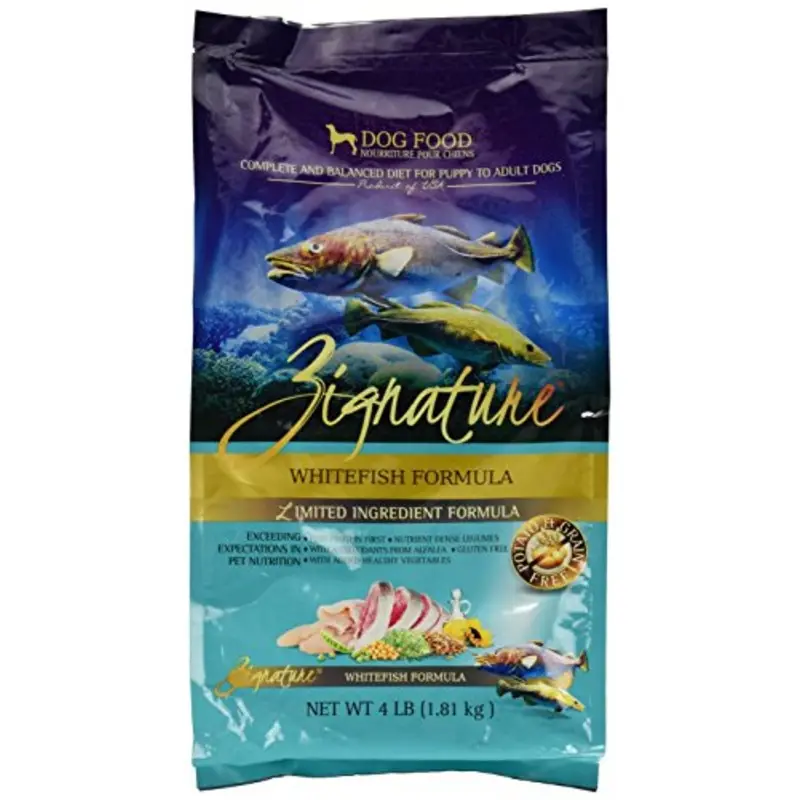 Zignature Whitefish Formula Dry Dog Food  4 Lb