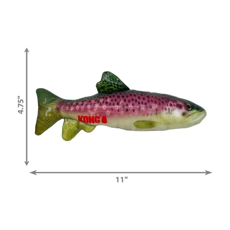 Kong Dog Toy Wild Shieldz Trout Medium