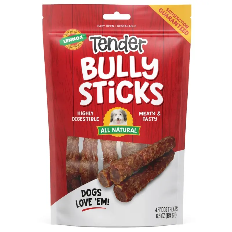 Lennox Tender Bully Sticks Dog Treat - 4-5 in - 6.5 Oz