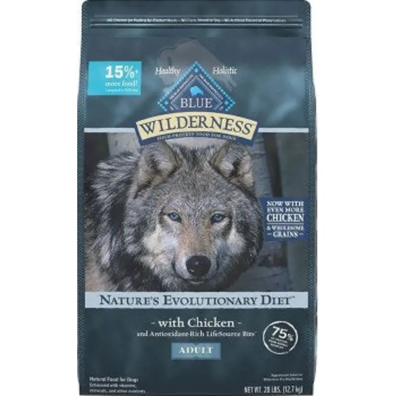 Blue Buffalo Wilderness Chicken and Peas Recipe Grain Free Dry Dog Food 24lb