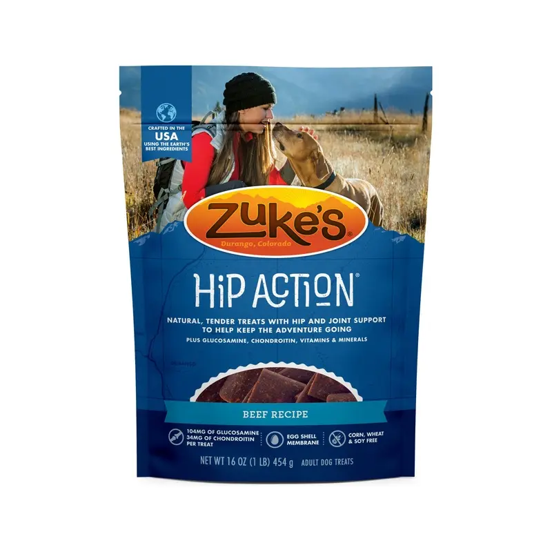 Zuke's Hip Action Roasted Beef Dog Treats  16 Oz