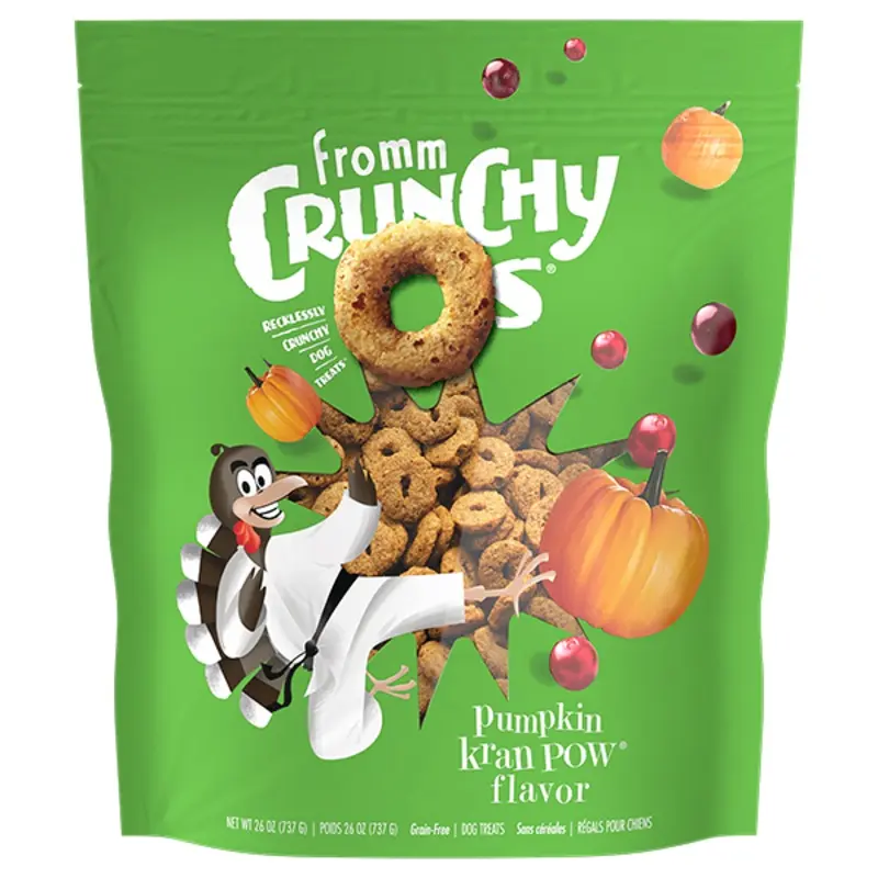 Fromm Dog Crunchy Os Grain Free Pumpkin Kran POW Treats 26 oz