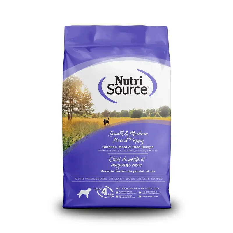 NutriSource Small Medium Breed Chicken & Rice Puppy Dry Dog Food 4lb