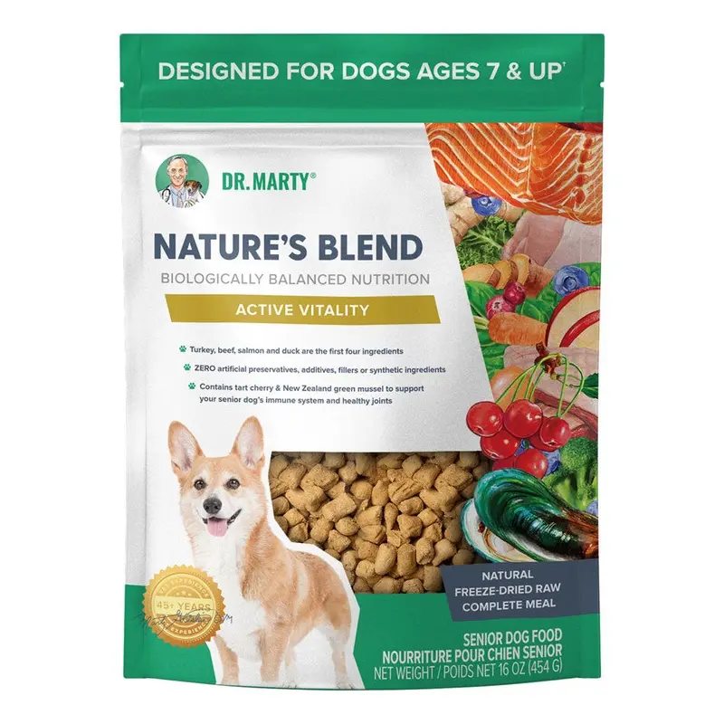 Dr. Marty Nature's Blend Premium Freeze-Dried Active Vitality Senior Dog Food, 16oz