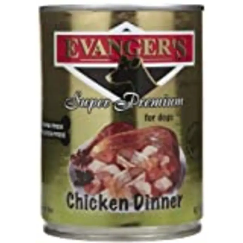Evanger's Grain-Free Chicken Dinner with Spinach & Kale Wet Dog Food, 13 Oz