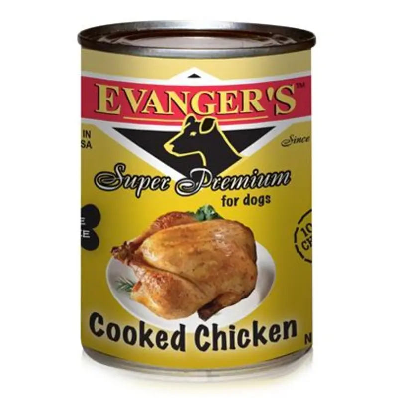 Evanger's Organics Grain-Free Cooked Chicken Recipe Wet Dog Food, 13 Oz