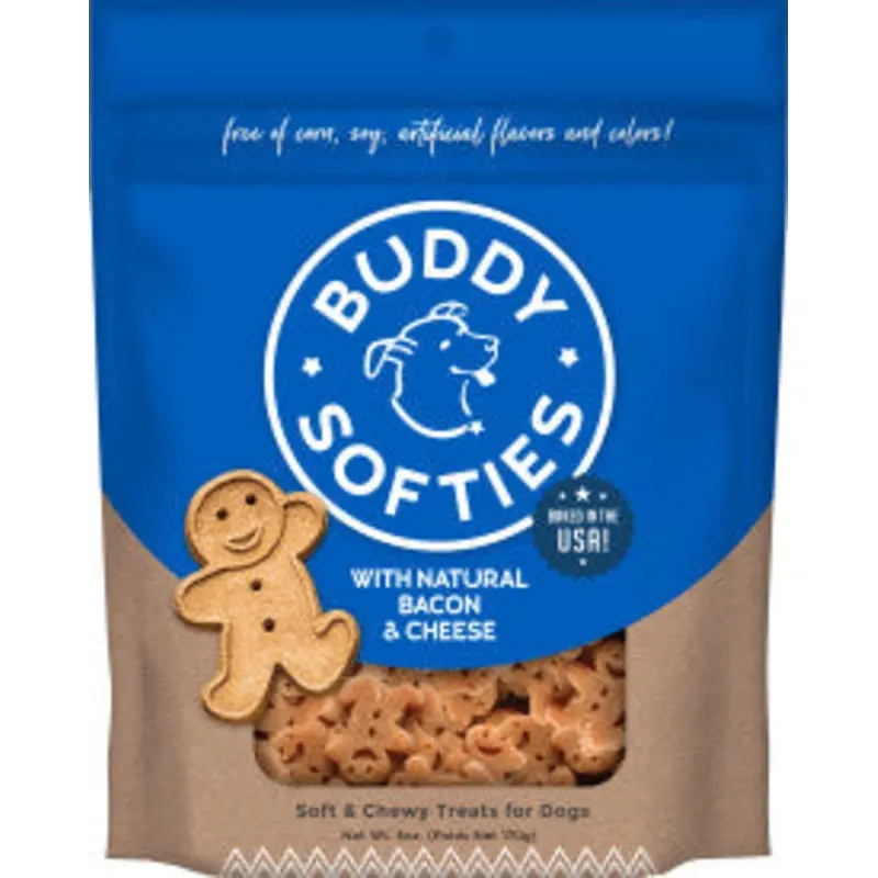 Cloud Star Buddy Biscuits Softies Soft & Chewy Dog Treats, Bacon & Cheese, 6 oz. Pouch