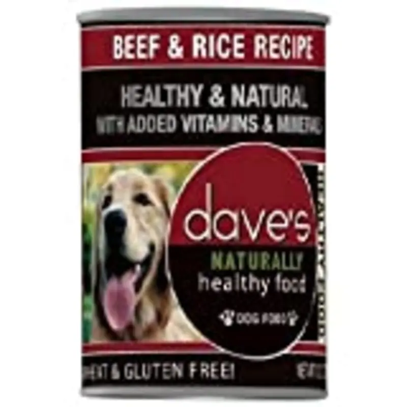 Dave s Naturally Healthy Beef and Rice Canned Dog Food 13.2oz