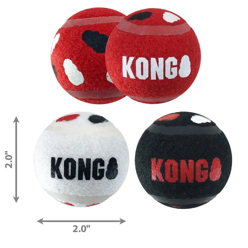 Kong Dog Toy Signature Sport Balls 3pk Small