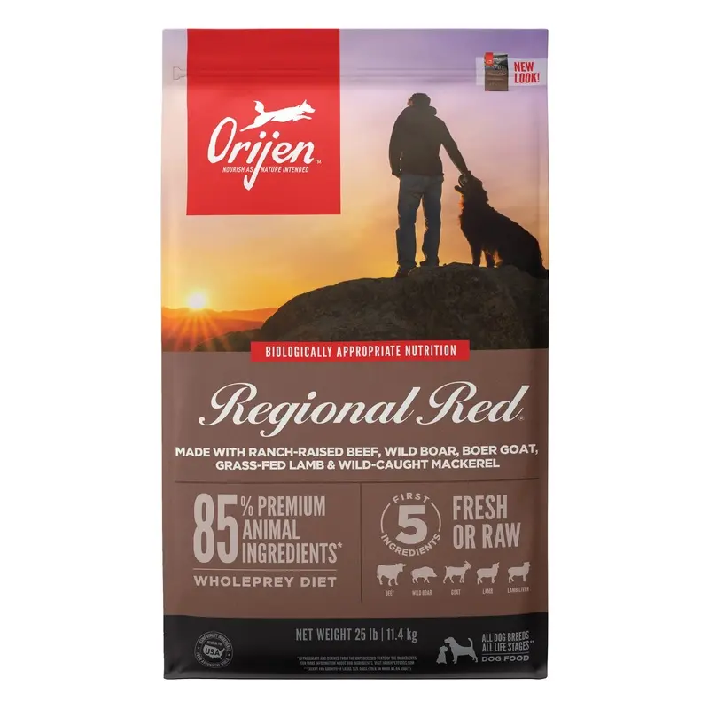Orijen Regional Red Biologically Appropriate Red Meat & Fish Dry Dog Food, 23.5 lb