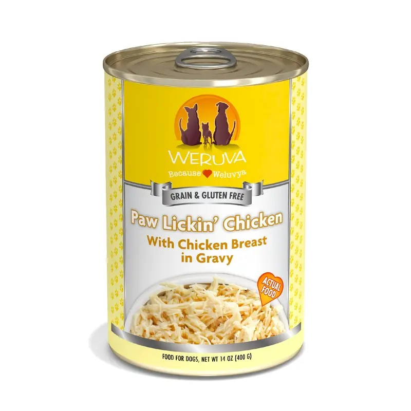 Weruva Classic Dog food 14oz Can Paw Lickin' Chicken with Chicken Breast