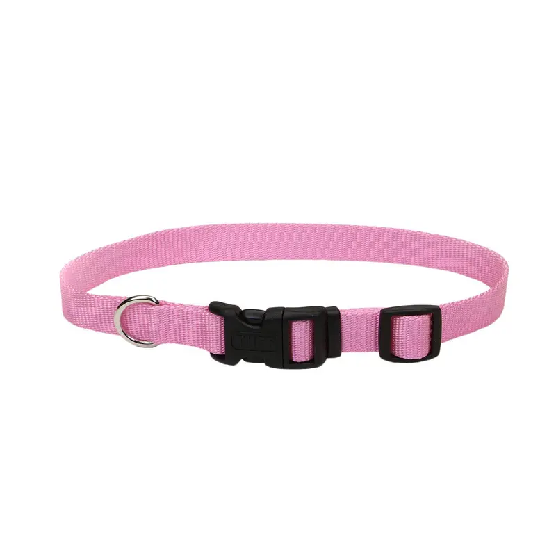 Coastal Adjustable Nylon Collar With Tuff Buckle Bright Pink 1x26in 