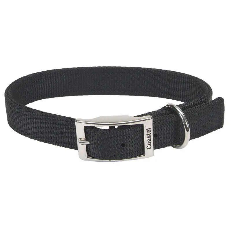 Coastal Double-Ply Nylon Collar Black 1x24in 