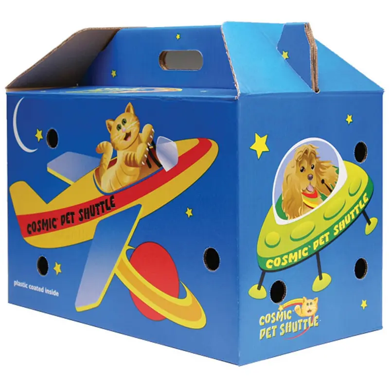Cosmic Cat Shuttle Cardboard Cat Carrier Assorted