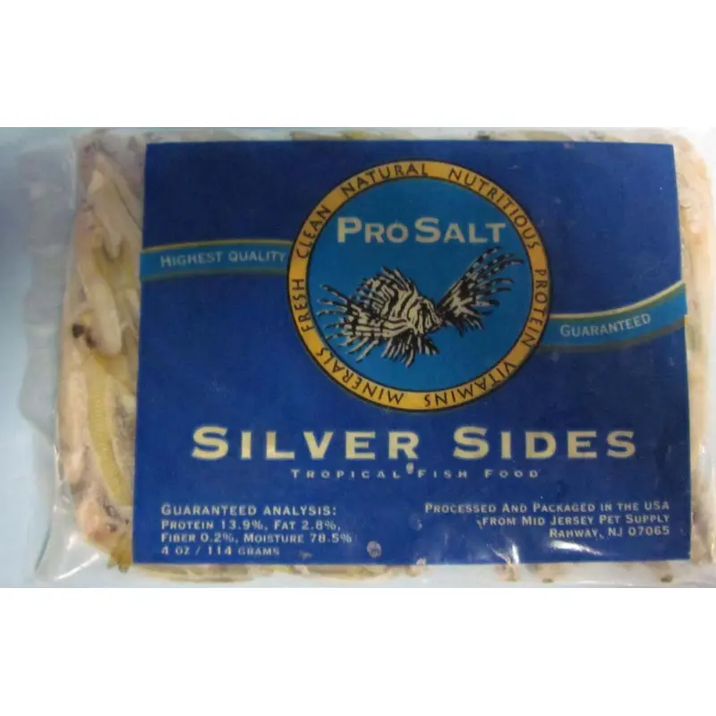 Pro Salt Silversides Frozen Fish Food 4 oz SD-5
