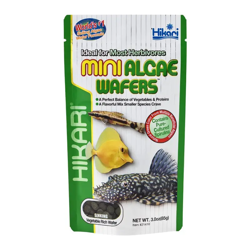 Hikari Algae Wafers Sinking Wafer Fish Food 3 oz Mini