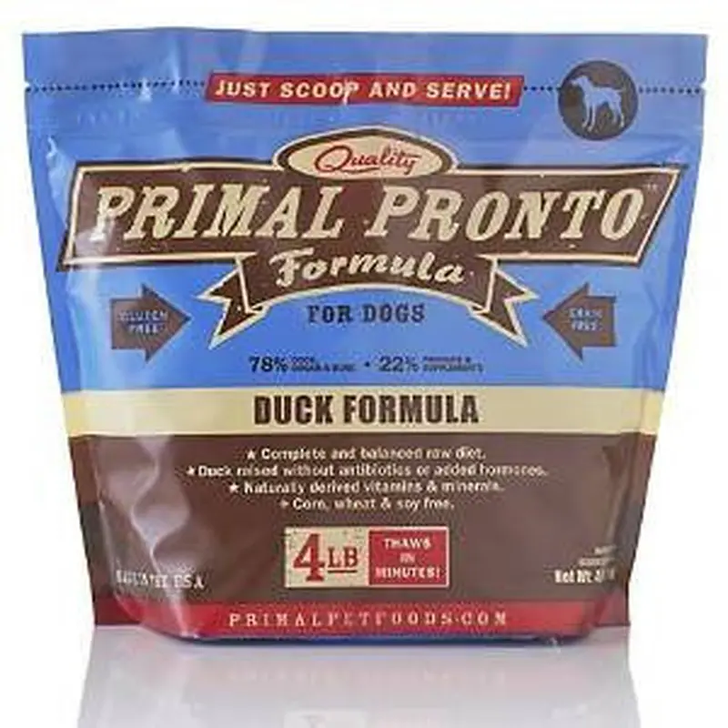 Primal Raw Pronto Dck Dog 4lb