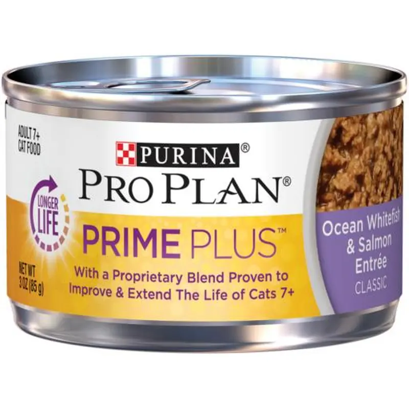 Pro Plan Prime Plus Ocean Whitefish & Salmon 7+ Senior Cat 24 / 3 oz 