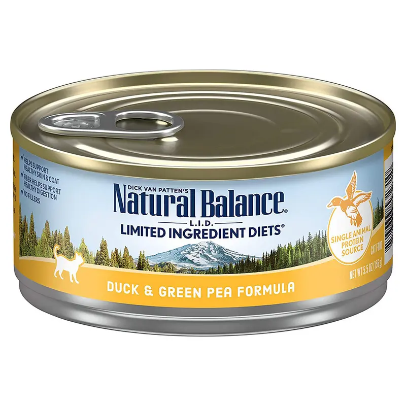 Natural Balance L.I.D. Limited Ingredient Diets Wet Cat Food - Duck & Green Pea - 5.5oz Can